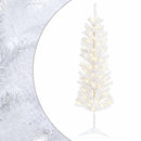 Kunstigt slankt juletræ 150 cm 150 LED'er Varm hvid