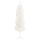 Kunstigt slankt juletræ 150 cm 150 LED'er Varm hvid
