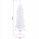 Kunstigt slankt juletræ med julekugle 150 cm 150 LED'er