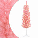 Kunstigt slankt juletræ 120 cm 150 LED'er Varm hvid
