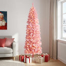Kunstigt slankt juletræ 240 cm 300 LED'er Varm hvid