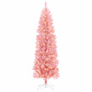 Kunstigt slankt juletræ 180 cm 300 LED'er Varm hvid