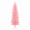Kunstigt slankt juletræ 240 cm 300 LED'er Varm hvid