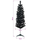 Kunstigt slankt juletræ 120 cm 150 LED'er Varm hvid