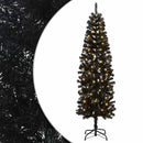 Kunstigt slankt juletræ 180 cm 300 LED'er Varm hvid