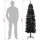 Kunstigt slankt juletræ 180 cm 300 LED'er Varm hvid