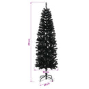 Kunstigt slankt juletræ 210 cm 300 LED'er Varm hvid