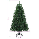 Kunstigt juletræ med julekugle 150 cm 150 LED'er Varm hvid
