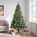 Kunstigt juletræ 150 cm 150 LED'er Varm hvid PVC og metal Grøn