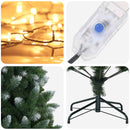Kunstigt juletræ 150 cm 150 LED'er Varm hvid PVC og metal Grøn