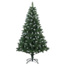 Kunstigt juletræ 150 cm 150 LED'er Varm hvid PVC og metal Grøn