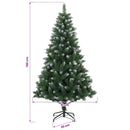 Kunstigt juletræ 150 cm 150 LED'er Varm hvid PVC og metal Grøn