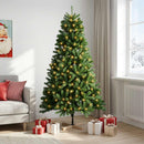 Kunstigt juletræ 150 cm 150 LED'er Varm hvid PVC Grøn