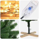 Kunstigt juletræ 150 cm 150 LED'er Varm hvid PVC Grøn