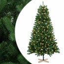 Kunstigt juletræ 150 cm 150 LED'er Varm hvid PVC Grøn