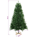 Kunstigt juletræ med julekugle 120 cm 150 LED'er Varm hvid PVC