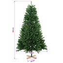 Kunstigt juletræ med julekugle 150 cm 150 LED'er Varm hvid PVC