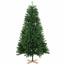 Kunstigt juletræ med julekugle 120 cm 150 LED'er Varm hvid PVC