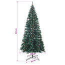 Kunstigt hængslet juletræ med julekugler 500 cm 900 LED'er