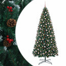 Kunstigt juletræ med hængsler og julekugler 400 cm 600 LED'er