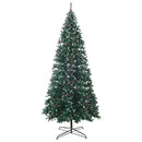 Kunstigt juletræ med hængsler og julekugler 400 cm 600 LED'er