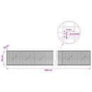 Gabion med 3,5 mm tråd og 5x2,5 cm net 800x10x50 cm