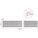 Gabion med 3,5 mm tråd og 5x2,5 cm net 900x10x50 cm