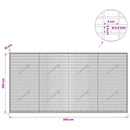 Gabion med 3,5 mm Tråd og 5x2,5 cm Maske 200x10x100 cm