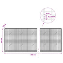 Gabion med 3,5 mm tråd og 5x2,5 cm net 350x20x100 cm