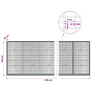 Gabion med 3,5 mm tråd og 5x2,5 cm net 650x20x100 cm