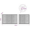 Gabion med 3,5 mm tråd og 5x2,5 cm net 700x20x100 cm