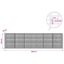 Gabion med 3,5 mm tråd og 5x2,5 cm net 600x20x150 cm