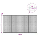 Gabion med 3,5 mm tråd og 5x2,5 cm net 400x20x200 cm