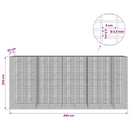 Gabion med 3,5 mm tråd og 5x2,5 cm net 450x20x200 cm