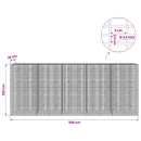 Gabion med 3,5 mm Tråd og 5x2,5 cm Maske 500x20x200 cm
