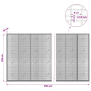 Gabion med 3,5 mm tråd og 5x2,5 cm net 1050x20x200 cm