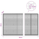 Gabion med 3,5 mm tråd og 5x2,5 cm net 650x30x150 cm