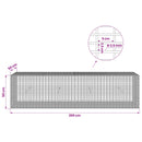 Gabion med 3,5 mm tråd og 5x2,5 cm net 200x50x50 cm