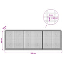 Gabion med 3,5 mm tråd og 5x2,5 cm net 300x50x100 cm