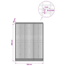 Gabion med 3,5 mm tråd og 5x2,5 cm net 150x50x200 cm