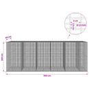 Gabion med 3,5 mm tråd og 5x2,5 cm net 550x50x200 cm