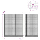 Gabion med 3,5 mm tråd og 5x2,5 cm net 1100x50x200 cm