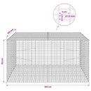 Gabion med 3,5 mm tråd og 5x2,5 cm net 100x100x50 cm