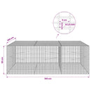 Gabion med 3,5 mm tråd og 5x2,5 cm net 150x100x50 cm