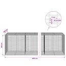 Gabion med 3,5 mm Tråd og 5x2,5 cm Maske 400x100x100 cm