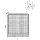 Gabion med 3,5 mm tråd og 5x2,5 cm net 150x100x150 cm