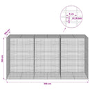 Gabion med 3,5 mm tråd og 5x2,5 cm net 300x100x150 cm