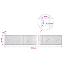 Gabion med 3,5 mm Tråd og 5x5 cm Maske 1100x10x50 cm