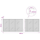 Gabion med 3,5 mm Tråd og 5x5 cm Maske 500x10x100 cm