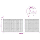 Gabion med 3,5 mm Tråd og 5x5 cm Maske 600x10x100 cm